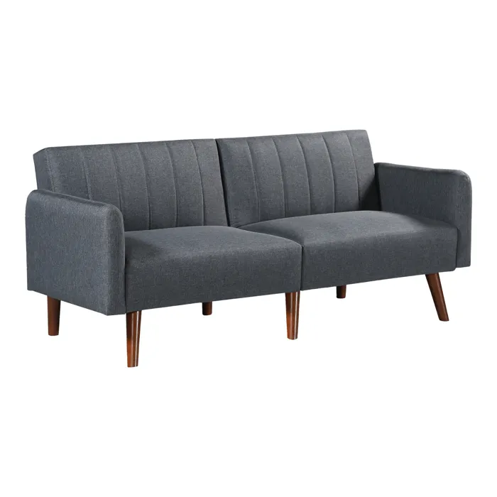 Canapé 2 places convertible Malaa 175 x 70 x 72 cm gris en.casa