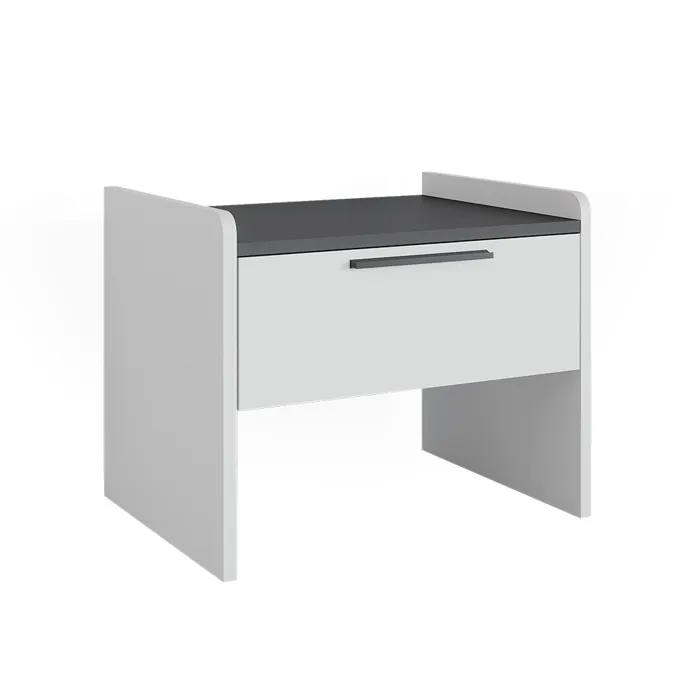 Vicco Banquette de salle à manger blanc/anthracite 53.5x41.1cm avec 1 tiroir