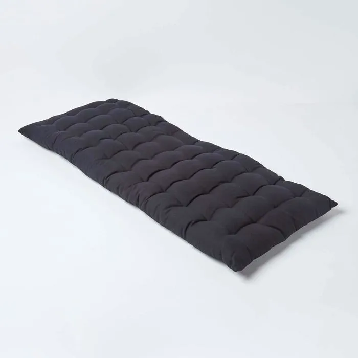 Coussin Pour Banc De Jardin 2 Places Noir - Homescapes