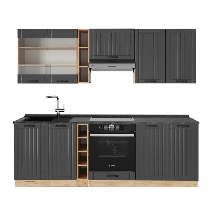Vicco Cuisine Gris foncé 235cm, PT Anthracite