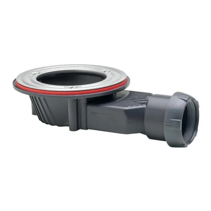 Bonde de receveur de douche sortie horizontale extra-plat WIRQUIN Slim+ D90 sans grille