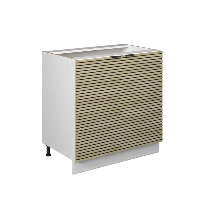 Vicco Meuble bas de cuisine Panneau en chêne/Blanc 80cm sans plan de travail