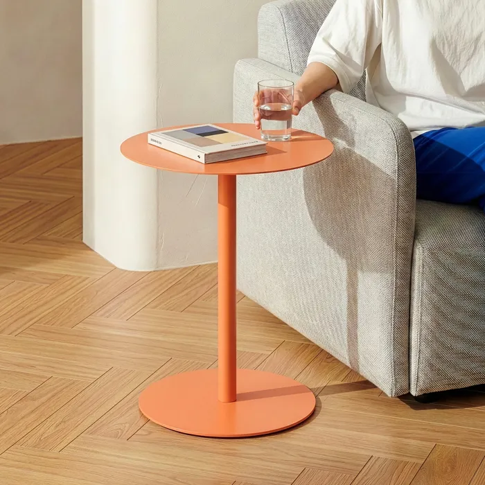 Table d'appoint Nastätten 50 x 40 cm orange en.casa