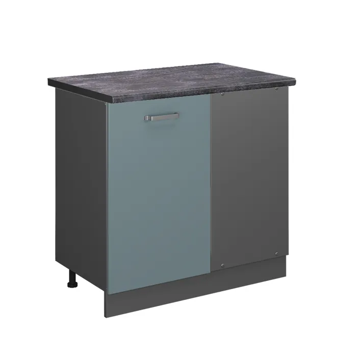 Vicco Meuble dangle Bleu-gris/Anthracite 86cm plan de travail Anthracite