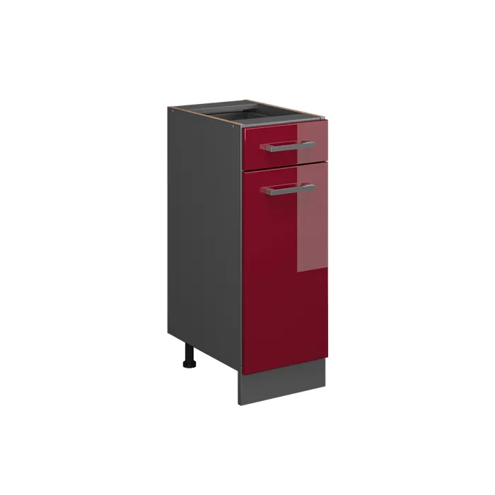 Vicco Meuble cuisine Rouge brillant 30cm sans PT