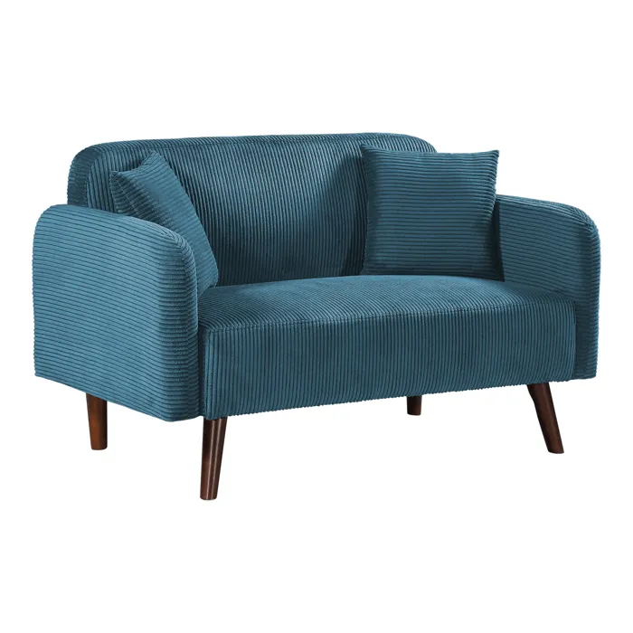 Canapé 2 places Midt 132 x 70 x 80,5 cm bleu en.casa