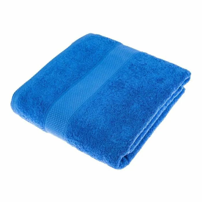Serviette 100% Coton Bleu Roi 100x180cm - Homescapes