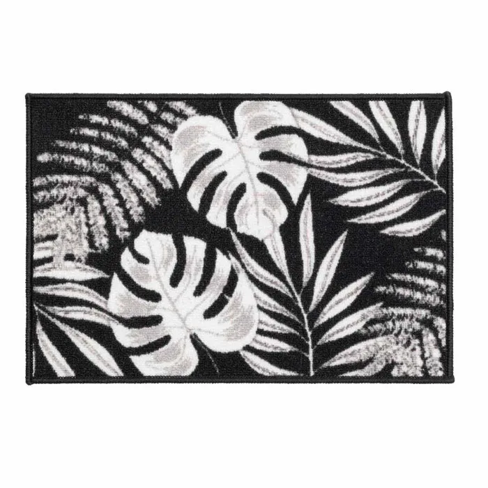 Tapis Imprimé "amber" 40x60cm Noir