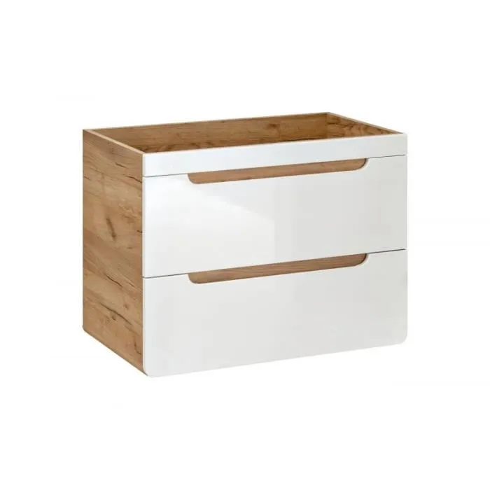 Meuble Sous Vasque Mural - 60 X 45 X 59 Cm - Archipel White
