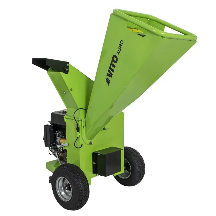 Broyeur de végétaux Thermique 7CV - Déchiqueteuse 2 Lames de coupe - Branches Diam 70mm - 4T OHV 208Cm3 Poignées VITO