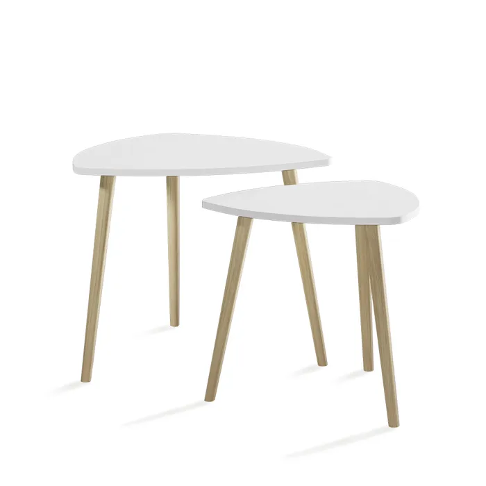 Vicco Blanc/Sonoma 60x50cm Lot de 2