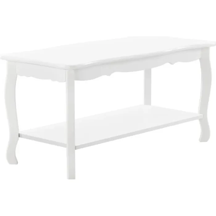 Table Basse Pearl 87,5 x 40 x 42 cm blanc en.casa