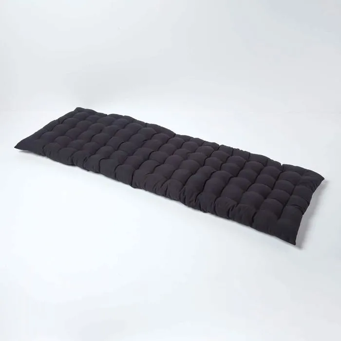 Coussin Pour Banc De Jardin 3 Places Noir - Homescapes