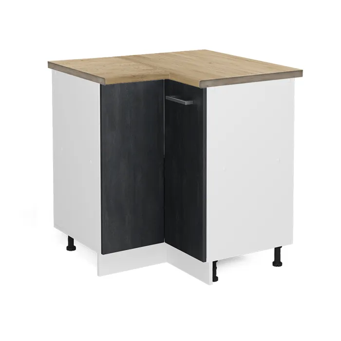 Vicco Meuble dangle Béton noir/Blanc 75.6cm plan de travail Chêne doré