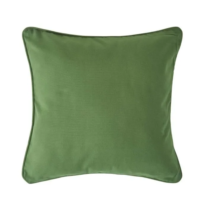 Housse De Coussin Uni Vert Foncé, 30x30cm - Homescapes