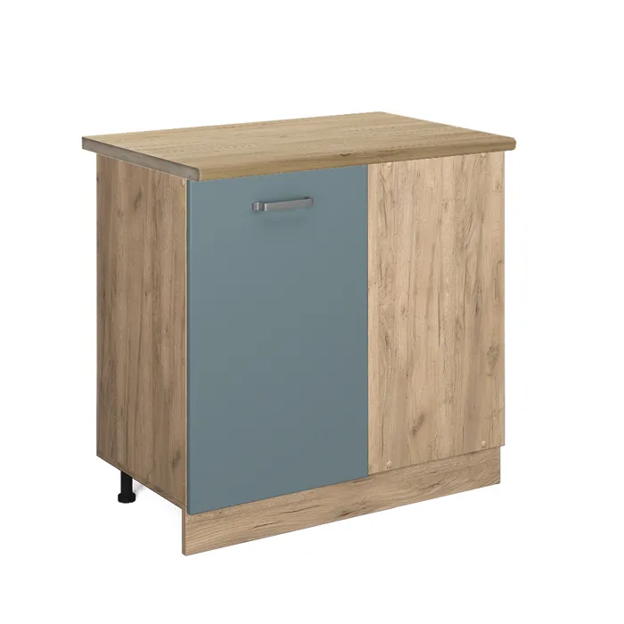Vicco Meuble dangle Bleu-gris/Chêne doré 86cm plan de travail Chêne doré