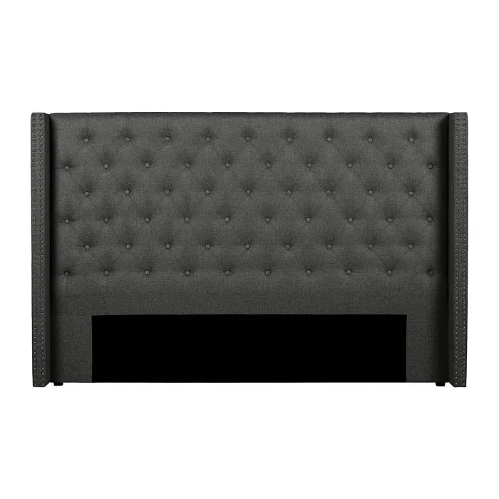 Tête De Lit Capitonnée - 190 Cm - Tissu - Gris - Massimo