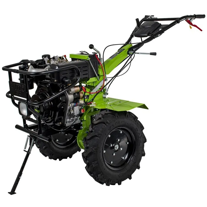 Motoculteur Thermique Diesel 12cv 456cm3 Transmission Directe 8900w 2 Fraises Et Butt