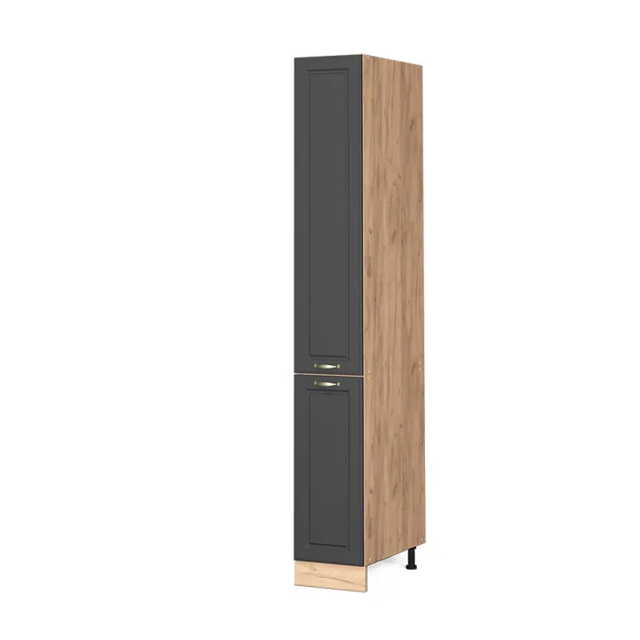 Vicco Meuble haute de cuisine Anthracite-or 30cm