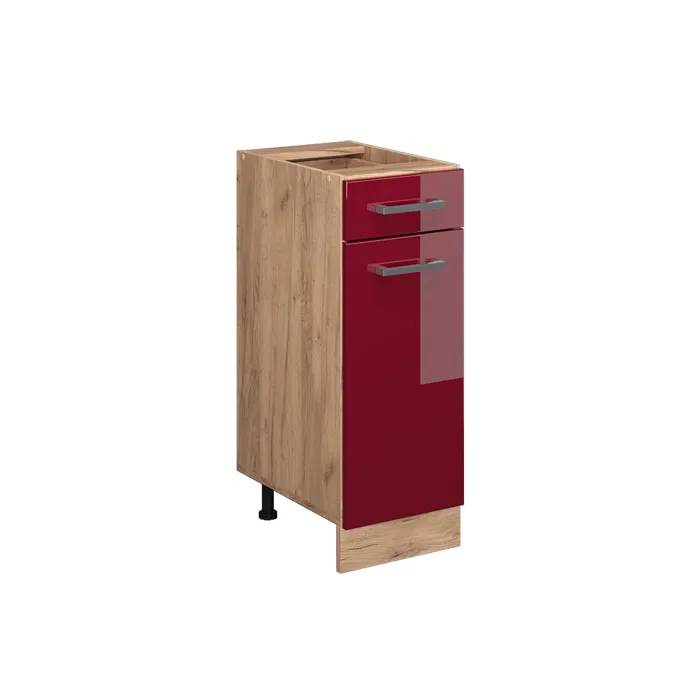 Vicco Meuble cuisine Rouge brillant 30cm sans PT