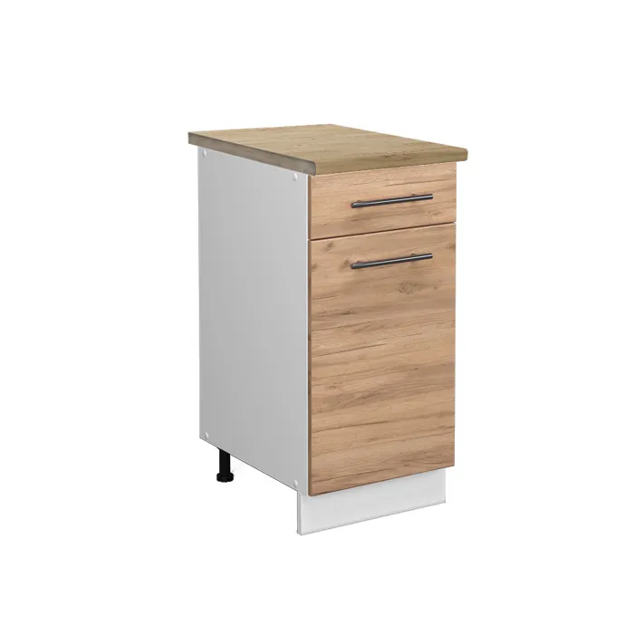 Vicco Meuble cuisine Chêne doré/Blanc 40cm plan de travail Chêne doré