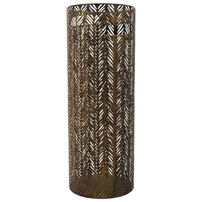 Porte-parapluie rond en métal doré 20x20x53h