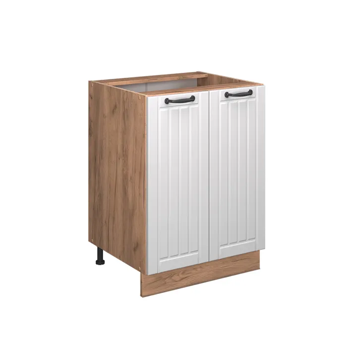 Vicco Meuble bas de cuisine Blanc campagne 60cm sans PT