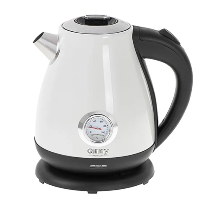 Bouilloire électrique Camry CR 1344 blanche avec thermomètre 1,7L