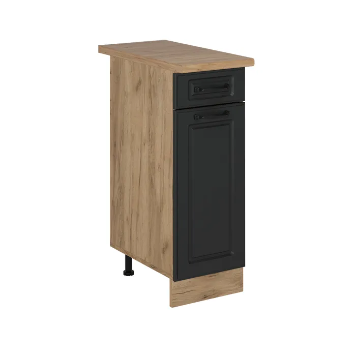 Vicco Meuble cuisine Anthracite campagne 30cm, PT Chêne