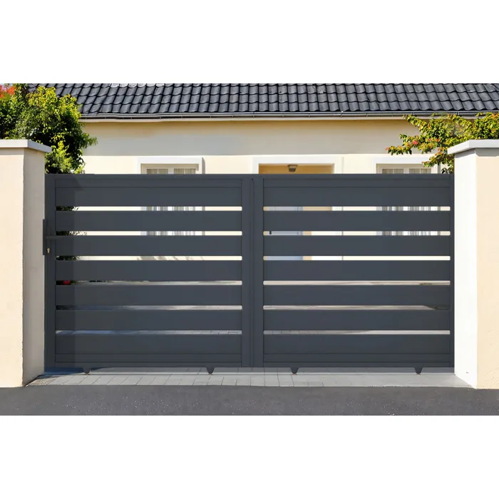 Portail coulissant 3m VOGEL H.140cm aluminium gris