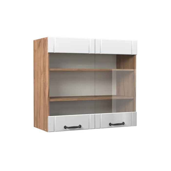 Vicco Armoire en verre Blanc campagne 80cm