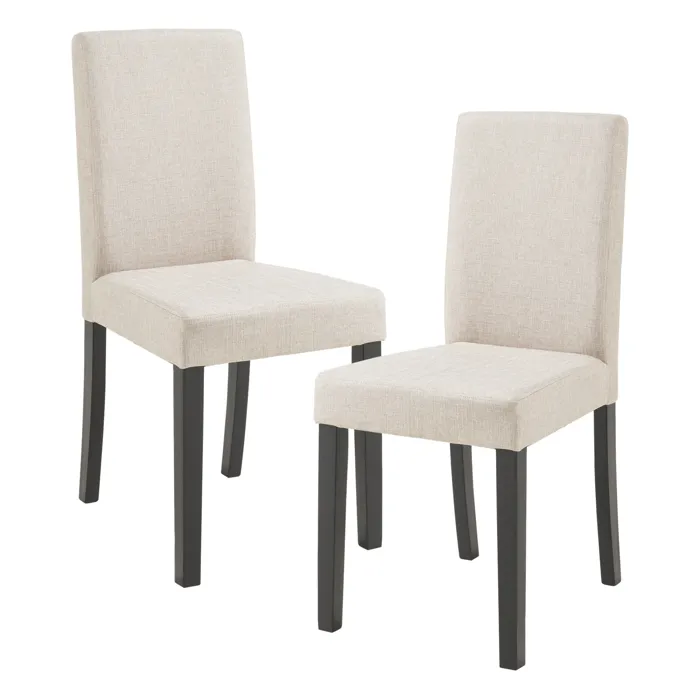 Lot de 2 chaises de salle à manger Hamburg beige en.casa