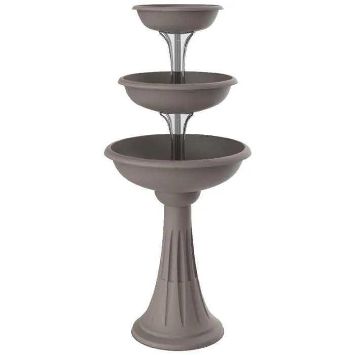 Trevy - Jardinière De Fontaine Verticale. Jardinière D'extérieur Pour Arrangements. Capacité 29,2l. Couleur Gris