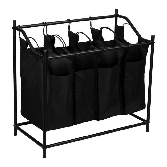 Panier à linge Vamdrup à 4 compartiments capacité 18 litres en.casa