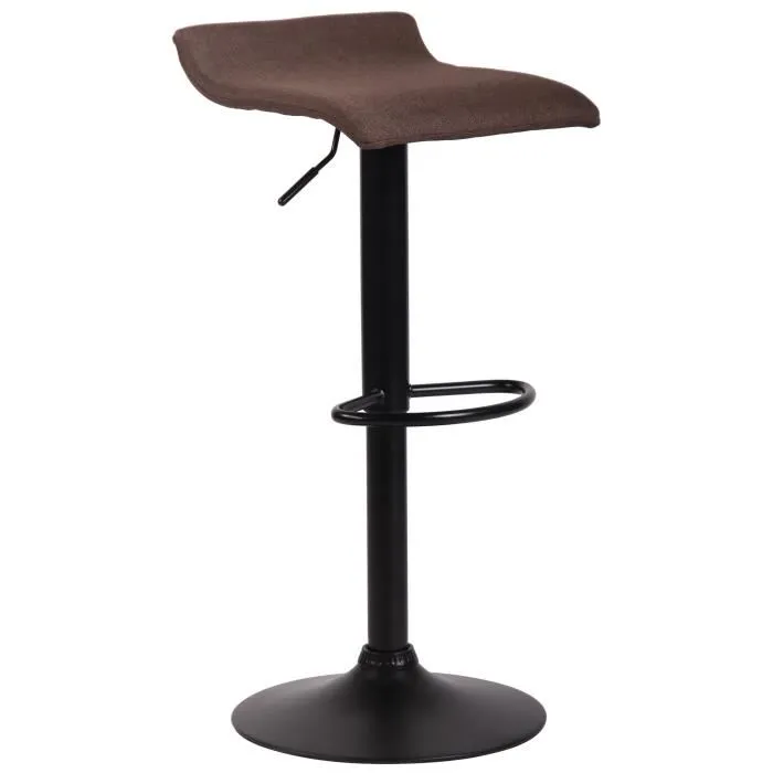 Tabouret De Bar Dyn V2 Tissu Noir Brun