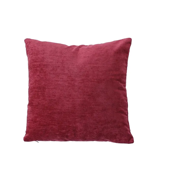 Coussin Déco En Velours "velvet" 40x40cm Grenat