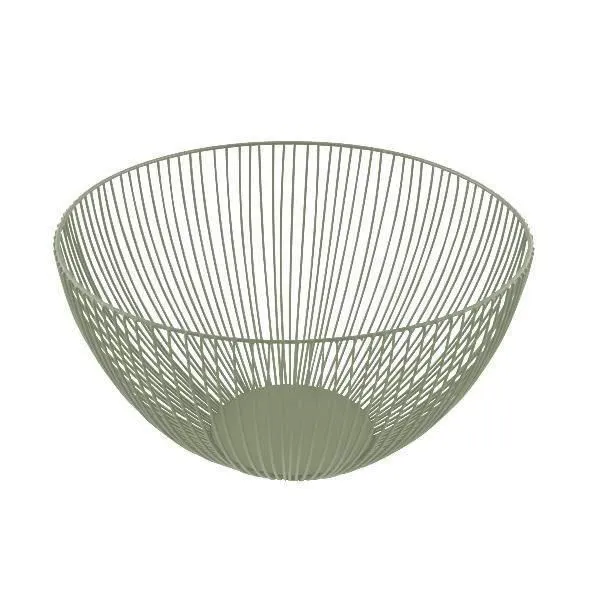 Corbeille À Fruits Vert Sauge Wire Design Filaire Élégant & Couleur Tendance - Point Virgule