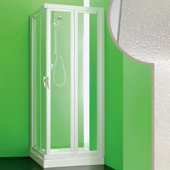 Cabine douche 80x80 CM en acrylique mod. Giove avec ouverture pliante