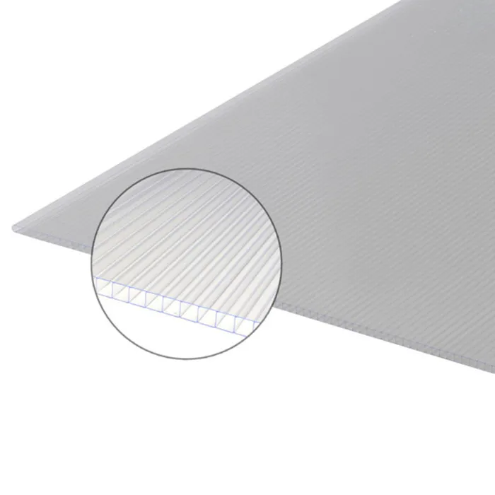 Plaque polycarbonate alvéolaire 10mm Translucide, l.98 cm, L.50 cm