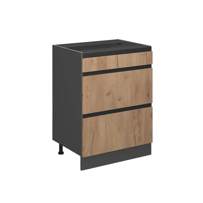 Meuble Cuisine R-line 60cm J-shape, Avec Tiroirs, Sans Pt Vicco