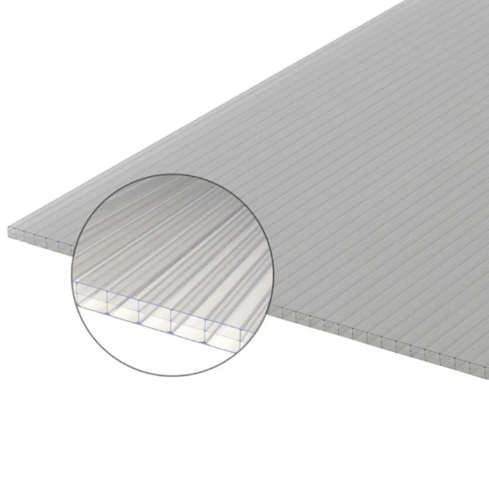 Plaque polycarbonate alvéolaire 16mm Clair, ep.16 mm, l.98 cm, L.2 m
