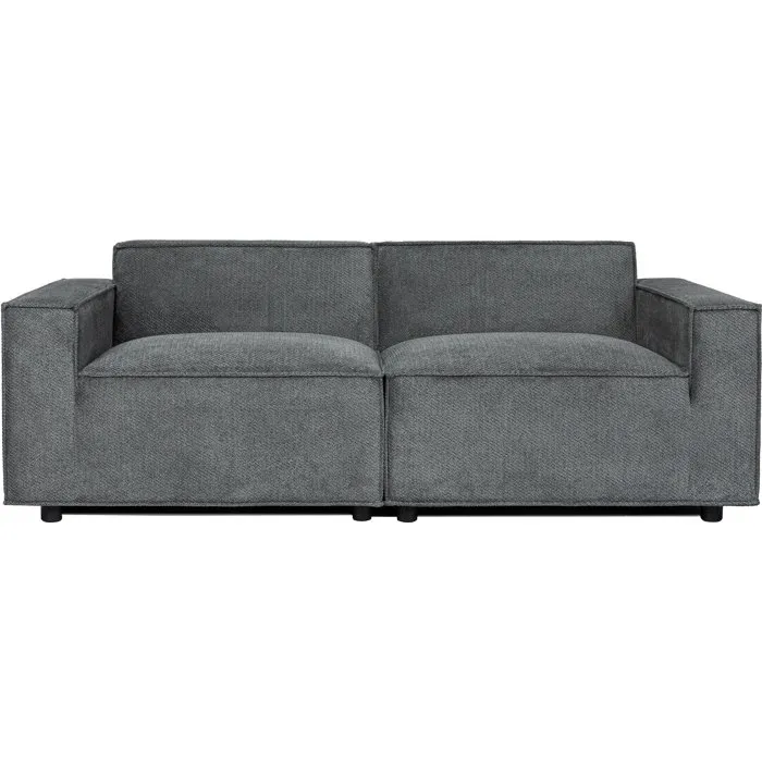 Canapé modulable - 3 places - IGOR - Tissu Gris anthracite - 198 x 94 x 70 cm