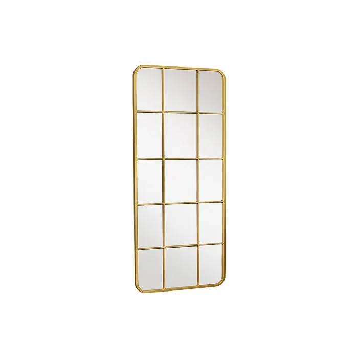 Miroir fenêtre en métal - L. 60 x H. 140 cm - Doré - SCIARA