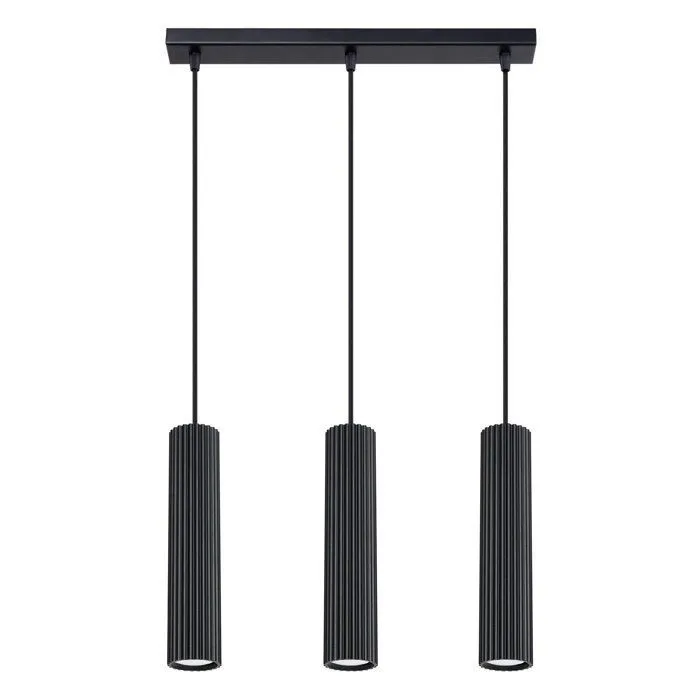 Suspension en Aluminium - ONYX 3L - Noir - IP20 - Max 10W LED - GU10