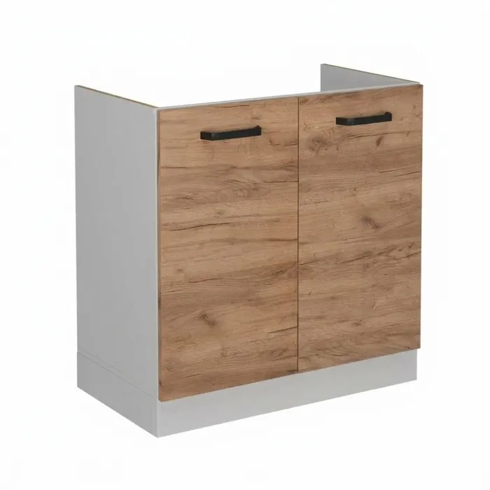 Vicco Meuble bas sous-évier Chêne de force doré 80cm sans PT