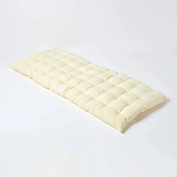 Coussin pour banc de jardin 2 places, crème - HOMESCAPES