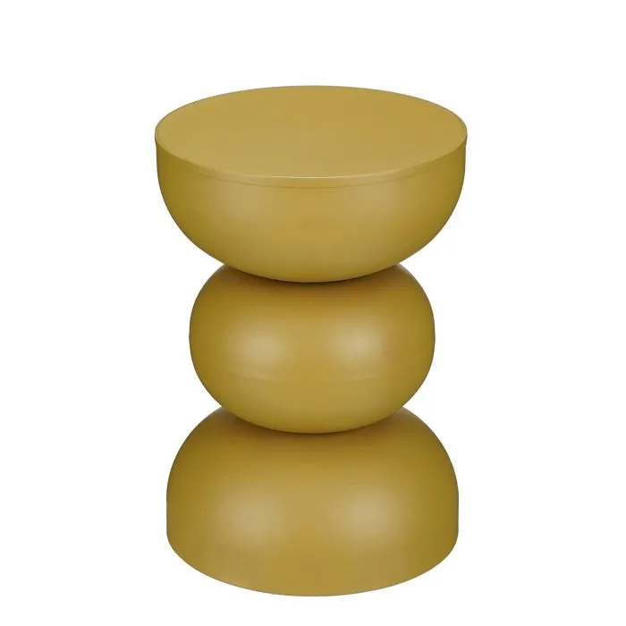 Mica Decorations Table D'Appoint Jaune H46xl32xl32cm