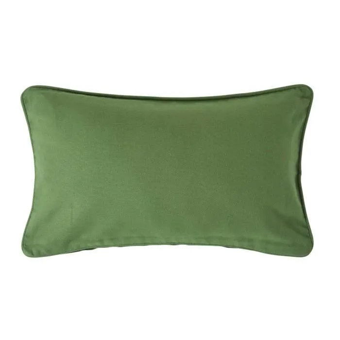 Housse De Coussin Uni Vert Foncé, 30x50cm - Homescapes