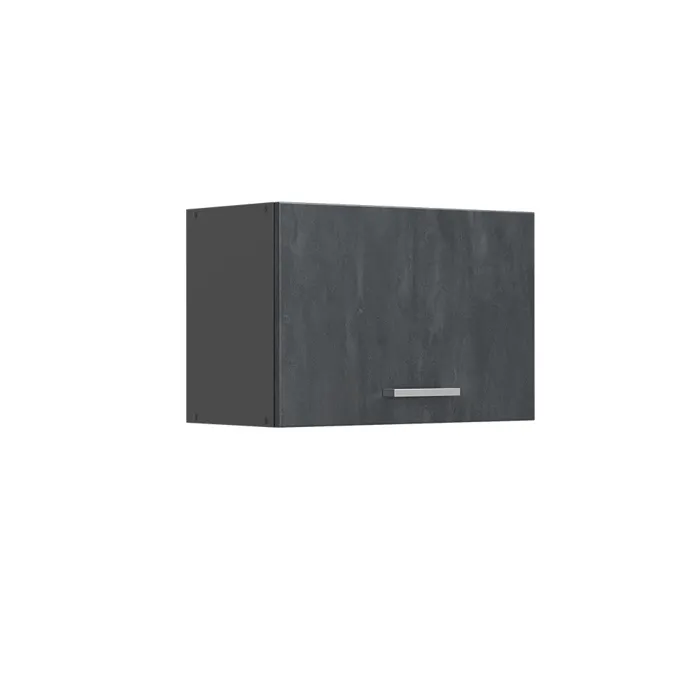 Vicco Elément haut de cuisine Béton noir/Anthracite 60cm Plat