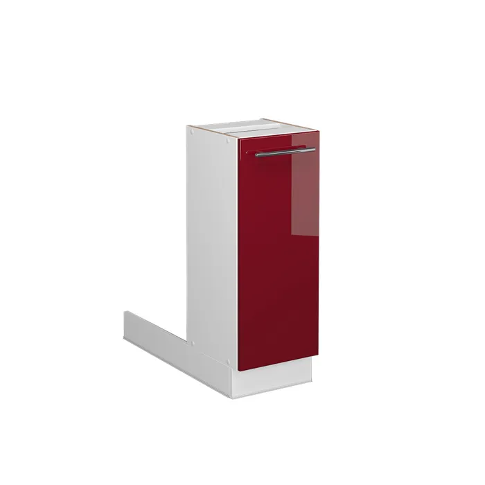 Vicco Îlot de cuisine Rouge bordeaux Haute brillance 30cm sans PT